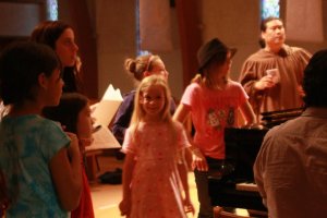 Some Lil Singers Grads at Opera Rehearsal